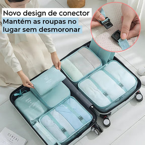 Organizador de viagem Wanderlust | Armazenamento de malas para viagens